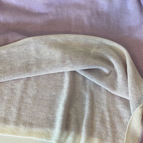 Eileen Fisher Double Layer Viscose Wool Web Hydra Scoop Neck Layered Top Size PM - Picture 13 of 14